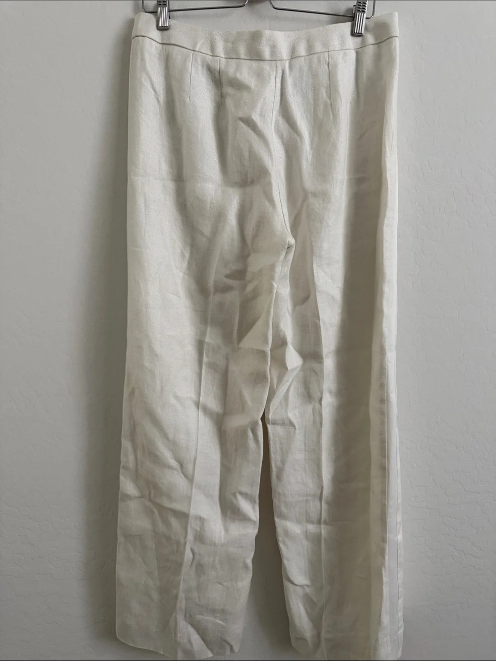 Banana Republic Cream Wide-Leg Linen Chinos Sz 10
